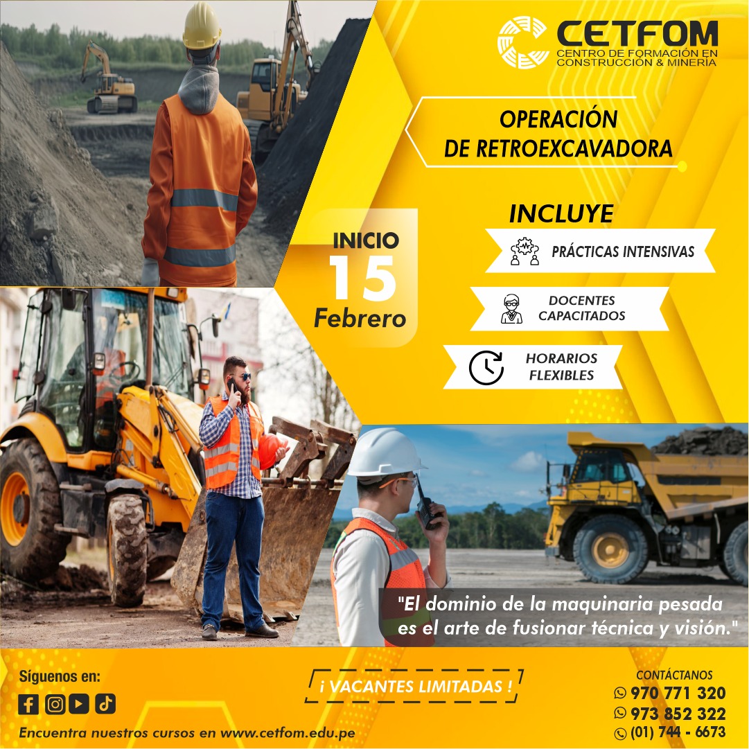 operacion de retroexcavadora